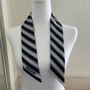 NWT 100% Silk Coach black and gray colors, pony tie.